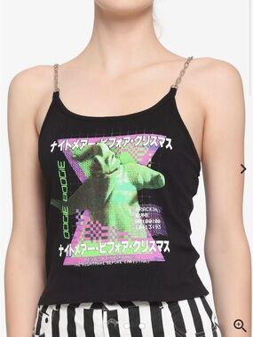 Hot Topic Disney The Nightmare Before Christmas Oogie Boogie Chain Strap Crop